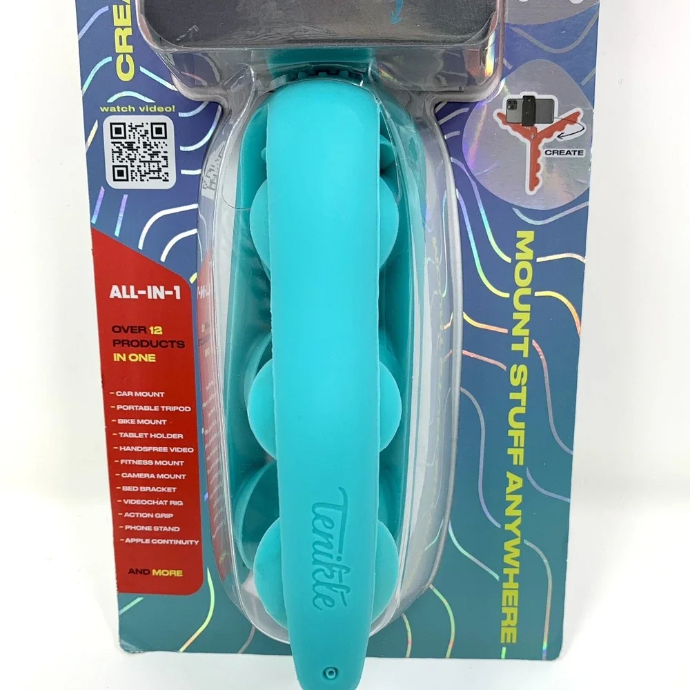 Tenikle Pro Flexible Tripod Bendable Suction Cup Camera & Phone Mount Teal